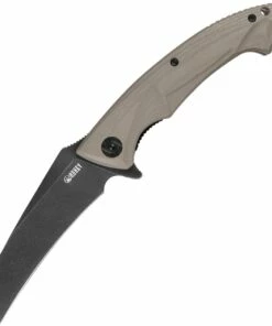 Kubey Knife Kubey 2021 New Anteater - Tan G-10 (3.5" D2 Black) KU212C