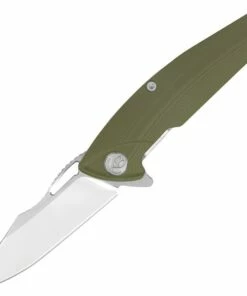 Kubey Knife Kubey Locusts KB221B, 3.6" D2 Satin Plain Blade, Green G-10 Handle