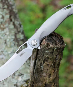 Kubey Knife Drake -Titanium (3.9” Sandblast CPM-S90V) KU246A