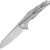 Kubey Knife Kubey PeaceWalkrr KB252A, 3.94" M390 Sandblast Blade, Grey 6AL4V Titanium Handles