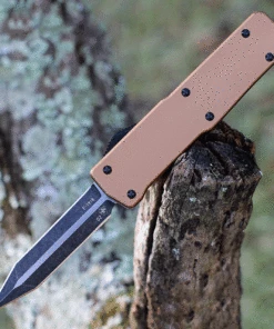 Templar Knife Co. Templar Premium Lightweight Large OTF -Alum. Bronze (3.55" D2 Blk Dagger) LA-AB-12-1