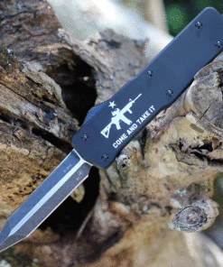 Templar Knife Co. Templar Premium Lightweight Large OTF -Alum. Blk CATI (3.55" D2 Blk Dagger) LA-AR15-12-1