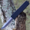 Templar Knife Co. Templar Premium Lightweight Large OTF - Blk Rubber (3.55" D2 Blk Drop Point) LA-BR-32-1