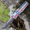 Templar Knife Co. Templar Premium Lightweight Large OTF -Alum. Texan (3.55" D2 Blk Tanto) LA-TX-22-1
