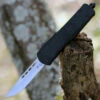 Templar Knife Co. Templar Knife Large OTF Large Black Rubber L-BR-33-2, 3.5" 440C Satin Drop Point Blade, Aluminum Zinc Handle