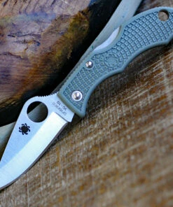 Spyderco Knives Spyderco Ladybug 3 Foliage Green FRN LFGP3, 1.938" VG-10 Plain Blade