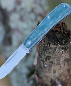 Lord And Field Outfitters Lord & Field Dungaree Linerlock LOR02, 2.88" Stainless Steel Plain Blade, Denim Canvas Micarta Handle