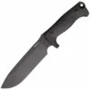 LionSTEEL M7 MB Fixed Blade, 7" Black Sleipner Steel Plain Blade, Black Micarta Handle, Black Kydex Sheath