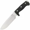 LionSTEEL M7 MS Fixed Blade, 7" Satin Sleipner Steel Plain Blade, Black Micarta Handle, Black Kydex Sheath