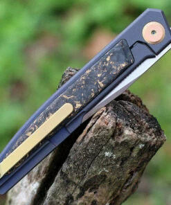 Maxace Knives Maxace Persian Front Flipper - Dark Purple Ti / CF (4" Satin M390) MCPS02 -Buck Knives Sales MAXMCPS02.2 61327.1639759606