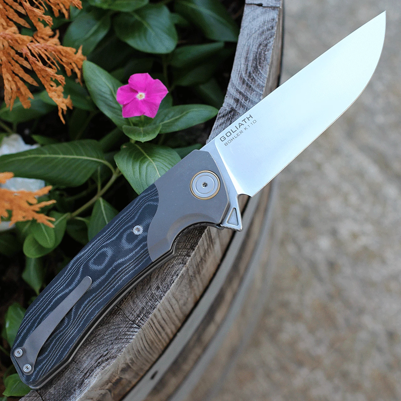 Maxace Knives Maxace Goliath 2.0 - Black G-10 / Gray SW(4.3" K110 Satin) MGL203 2 Maxace Knives Maxace Goliath 2.0 - Black G-10 / Gray SW(4.3" K110 Satin) MGL203 - Image 2