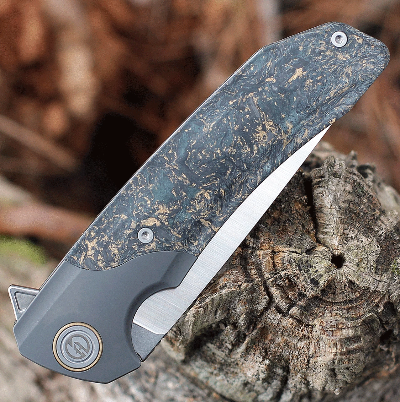 Maxace Knives Maxace Goliath 2.0 - Luminous Marble CF (4.3" M390 Satin) MGL313 3 Maxace Knives Maxace Goliath 2.0 - Luminous Marble CF (4.3" M390 Satin) MGL313 - Image 3