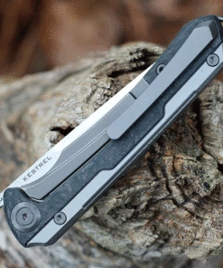 Maxace Knives Maxace Kestrel Front Flipper - Gray CF (3.62” M390 Satin) MKT203 -Buck Knives Sales MAXMKT203.2 96568.1634225252