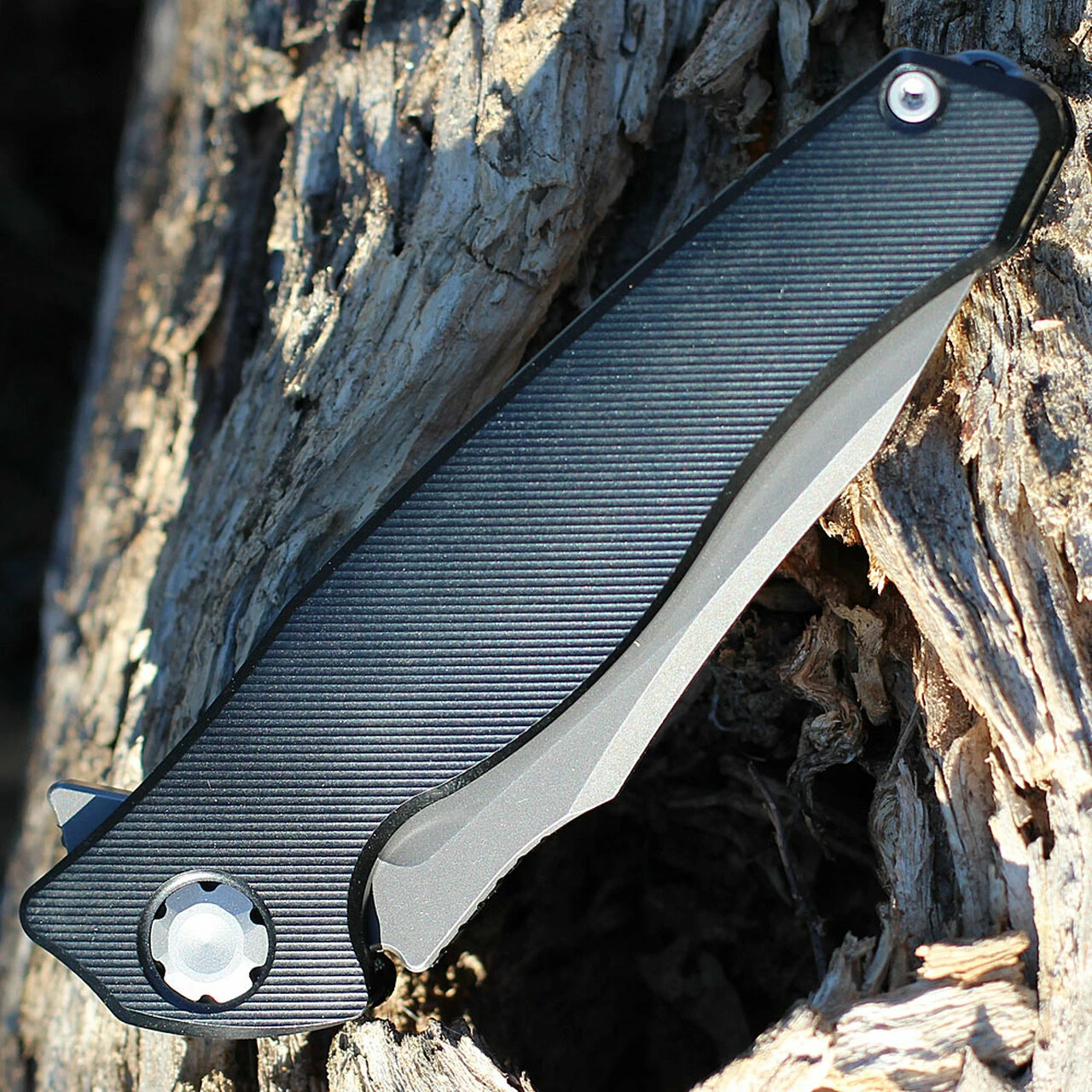 Maxace Knives Maxace Killer Whale 2.0 - Black Ti (3.9" ASP-60 Gray SW) MKW201 3 Maxace Knives Maxace Killer Whale 2.0 - Black Ti (3.9" ASP-60 Gray SW) MKW201 - Image 3