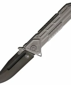 Maxace Knives Mammoth - Grey Ti (4.33" Black Drop Point) MM01