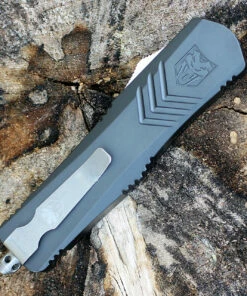 CobraTec Gray FS-X OTF Knife CTKMGRYFS-XMWNS, 3" D2 Steel Wharncliff Plain Blade, Gray Aluminum Handle 5 CobraTec Gray FS-X OTF Knife CTKMGRYFS-XMWNS, 3" D2 Steel Wharncliff Plain Blade, Gray Aluminum Handle -Buck Knives Sales MBLKFSX 76908.1583253782