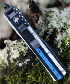 Templar Knife Co. Templar Knife Slim OTF Back The Blue M-BTB-23-1, 3.5" 440C Black/Satin Tanto Blade, Aluminum Zinc Handle 7 Templar Knife Co. Templar Knife Slim OTF Back The Blue M-BTB-23-1, 3.5" 440C Black/Satin Tanto Blade, Aluminum Zinc Handle -Buck Knives Sales MBTB331.3 47140.1604071297