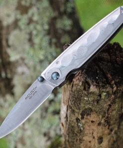 Mcusta Tsuchi Classic Damascus Folder, Decorative Woven Nishijin Pouch