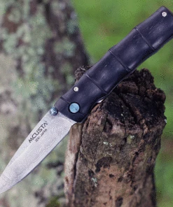 Mcusta Shinra MC-0076D, 2.75" Take Damascus Blade, Staminawood Handle