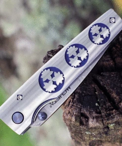 Mcusta Kamon Kaede MC-0096D, 2.875 Damascus Blade, Decorative Handle, Woven Nishijin Pouch -Buck Knives Sales MC0096D.2 79173.1626792822