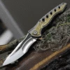 Maxace Knives Hive - Titanium / Gold Mokume (4.25" Satin) MCH03