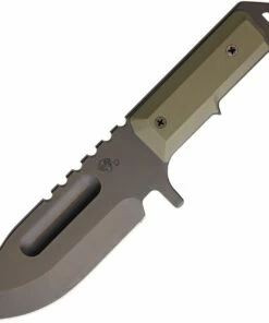 Medford Sea Wolf Fixed Blade MK069DPQ-10KO, 5.5" D2 Black PVD Drop Point Blade, OD Green G-10 Handle