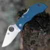 Spyderco Knives Spyderco Manbug FRN K390 MFK390, 2.29" K390 Steel Plain Blade, Blue FRN Handle