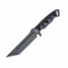 Halfbreed Blades Medium Infantry MIK-05P, 6.69" K110 Black Teflon Coated Tanto Blade, Black G-10 Handles