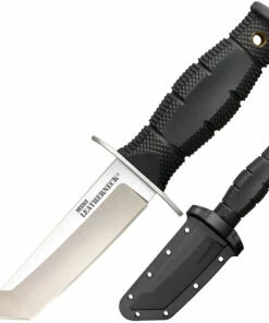 Cold Steel Mini Leather Neck Tanto Point CS-39LSAA, 3.5" 8Cr13MoV Tanto Plain Blade, Black Long Kray-ExHandle