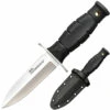 Cold Steel Mini Leather Neck Double Edge CS-39LSAC, 3.5" 8Cr13MoV Double Edge Spear Point Plain Blade, Black Long Kray-ExHandle