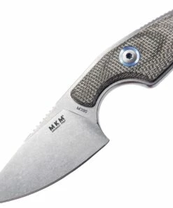 MKM - Maniago Knife Makers MKM - Maniago Knife Maker Mikro 1 MR01-GC, 1.97" M390 Stonewashed Fixed Blade, Green Canvas Micarta Handle