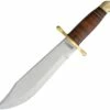 Marbles Bowie Knife MR555, 9.75" SS Clip Point Blade, Stacked Leather Handle