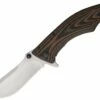 Outdoor Edge CQ-35 Large Conquer Framelock Knife, 3.5" Drop Point Blade, Black & Brown Handle