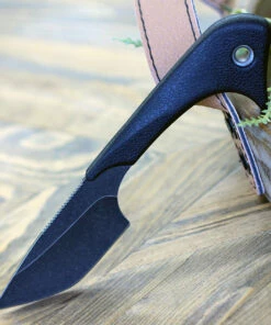 Outdoor Edge Leduck LDK-30, 2.5" 8Cr14 SS Blackstone Blade, Rubberrized TPR Handle