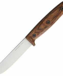 Ontario Knife Co. Bushcraft Field Knife 8696, 5" Alloy Carbon Steel Plain Blade, Walnut Wood Handle