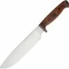 Ontario Knife Co. Bushcraft Woodsman Knife 8697, 9" Alloy Carbon Steel Plain Blade, Walnut Wood Handle