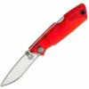 Ontario Knife Co. Wraith Ice Series - Ice Fire 78798RED, 2.6" AUS-8 Satin Recurved Plain Blade, Clear Red Plastic Handle