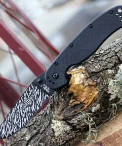 Ontario Rat Folder, Tiger Stripe Blade