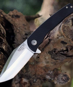 Ontario Carter Trinity ON8877, 3" AUS-8 Satin Blade, Black G-10 & Titanium Handles