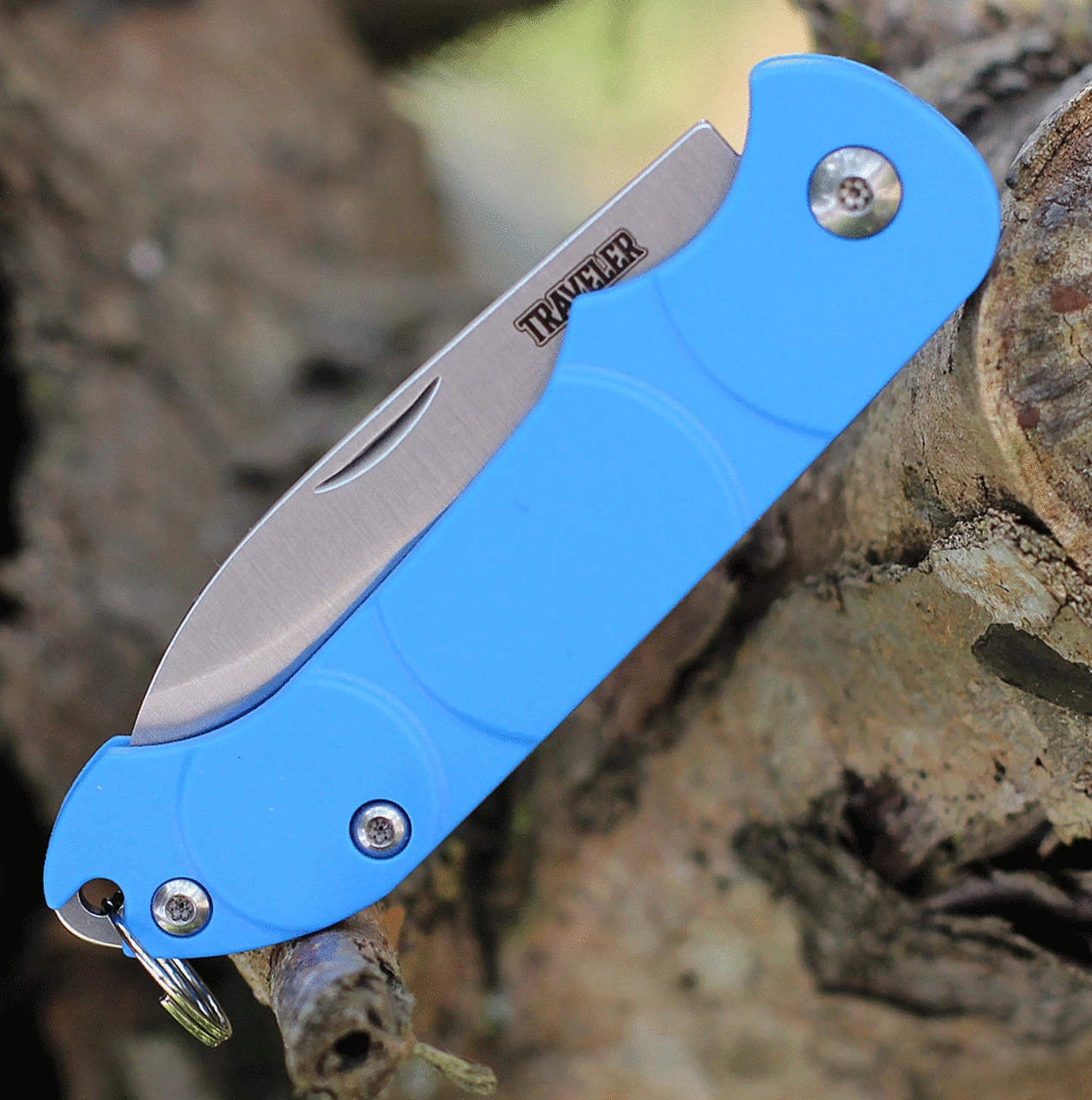 Ontario Knife Co. Traveler 8901BLU, 2.25" Stainless Steel Satin Plain Blade, Blue Plastic Handle 3 Ontario Knife Co. Traveler 8901BLU, 2.25" Stainless Steel Satin Plain Blade, Blue Plastic Handle - Image 3