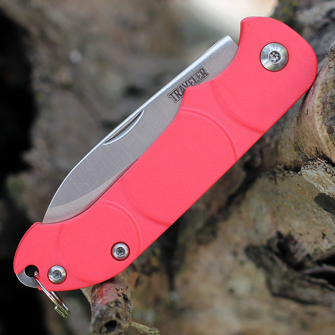 Ontario Knife Co. Traveler 8901RED, 2.25" Stainless Steel Satin Plain Blade, Red Plastic Handle 3 Ontario Knife Co. Traveler 8901RED, 2.25" Stainless Steel Satin Plain Blade, Red Plastic Handle - Image 3