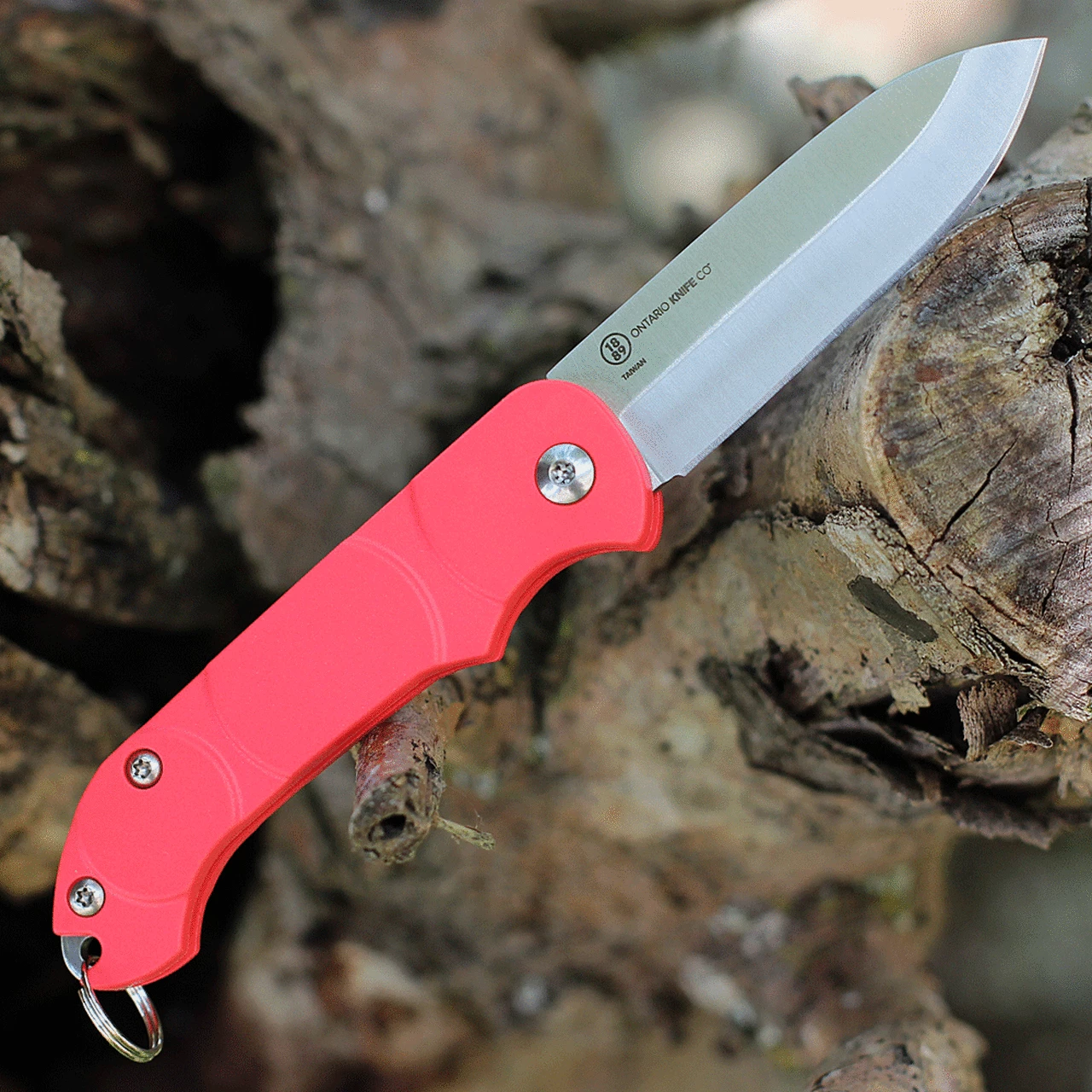 Ontario Knife Co. Traveler 8901RED, 2.25" Stainless Steel Satin Plain Blade, Red Plastic Handle 2 Ontario Knife Co. Traveler 8901RED, 2.25" Stainless Steel Satin Plain Blade, Red Plastic Handle - Image 2
