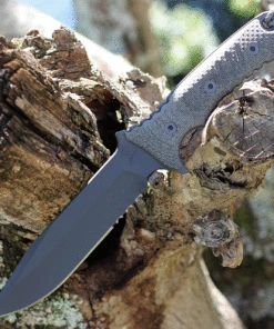 Chris Reeve Pacific, 6" S35VN Serrated Blade, Sandblasted Black Canvas Micarta Handle (PAC-1001)