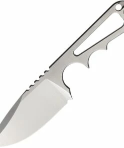 PMP Knives Pitbull Fixed Blade, 7" Overall D2 Satin Plain Fixed Blade Knife, Black Kydex Sheath