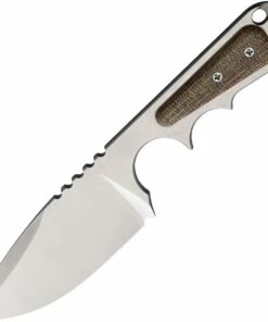 PMP Knives Pitbull Fixed Blade - Micarta Inlay (7" Overall D2 Satin) Black Kydex PMP002