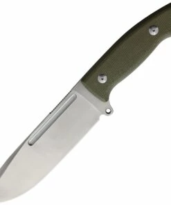 PMP Knives Arctos Limited Edition Fixed Blade PMP003, 7" 440C Drop Point Fixed Blade, Green Canvas Micarta Handle, Black Kydex Sheath