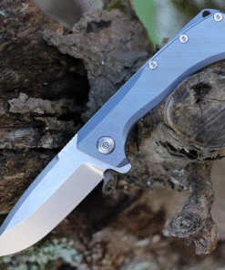 PMP Knives Revenge II - Blue Titanium (3.74" M390 Satin) PMP011