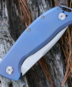 PMP Knives Big Boy Flipper - Blue Ti (3.65" 14C28N Satin) PMP023 -Buck Knives Sales PMP023.3 37118.1641314825