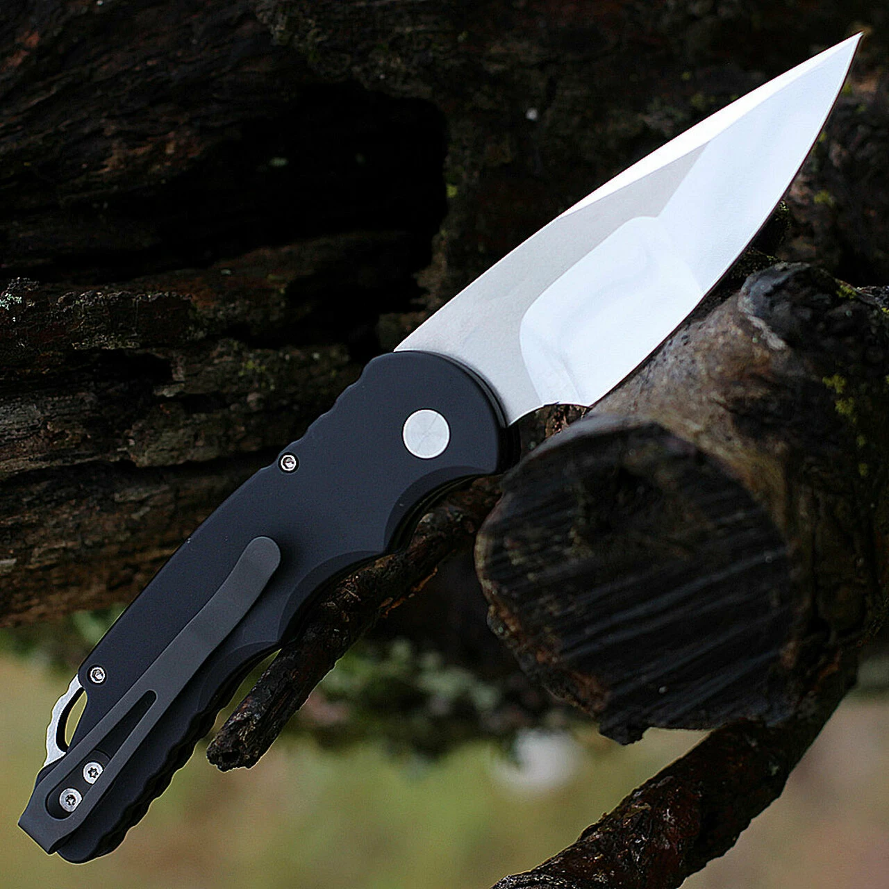 Pro-Tech TR-5 Custom Automatic Blk Alum (3.25" Mirror Compound) T5450 2 Pro-Tech TR-5 Custom Automatic Blk Alum (3.25" Mirror Compound) T5450 - Image 2