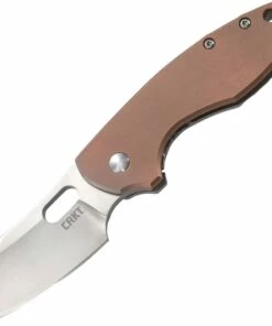 CRKT Pillar Framelock Copper CR5311CU, 2.382" 8Cr13MoV Plain Blade, Handle has a Copper Front w/ 2Cr13 SS on the Back